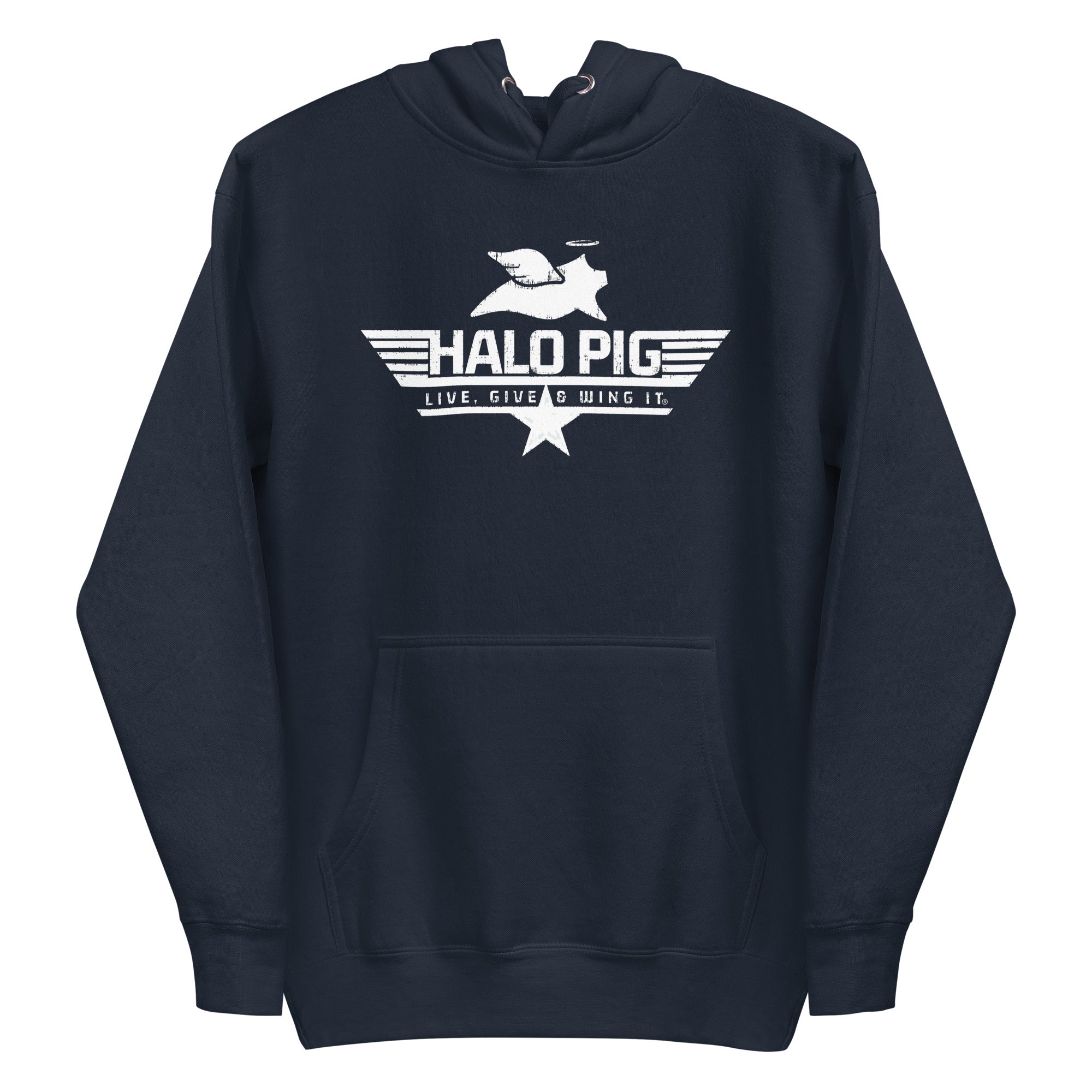 Halo Pig "Wing-Man" Men's/Unisex Ring-Spun Hoodie